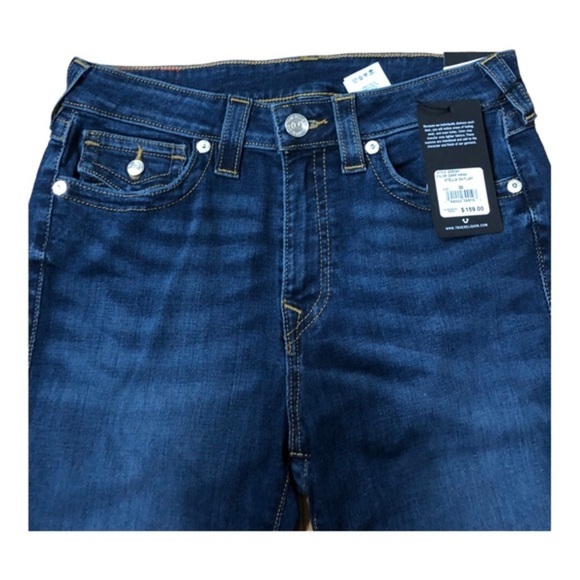 True Religion blue Stella flap pocket midrise skinny jeans size 30 brand new - Picture 7 of 7